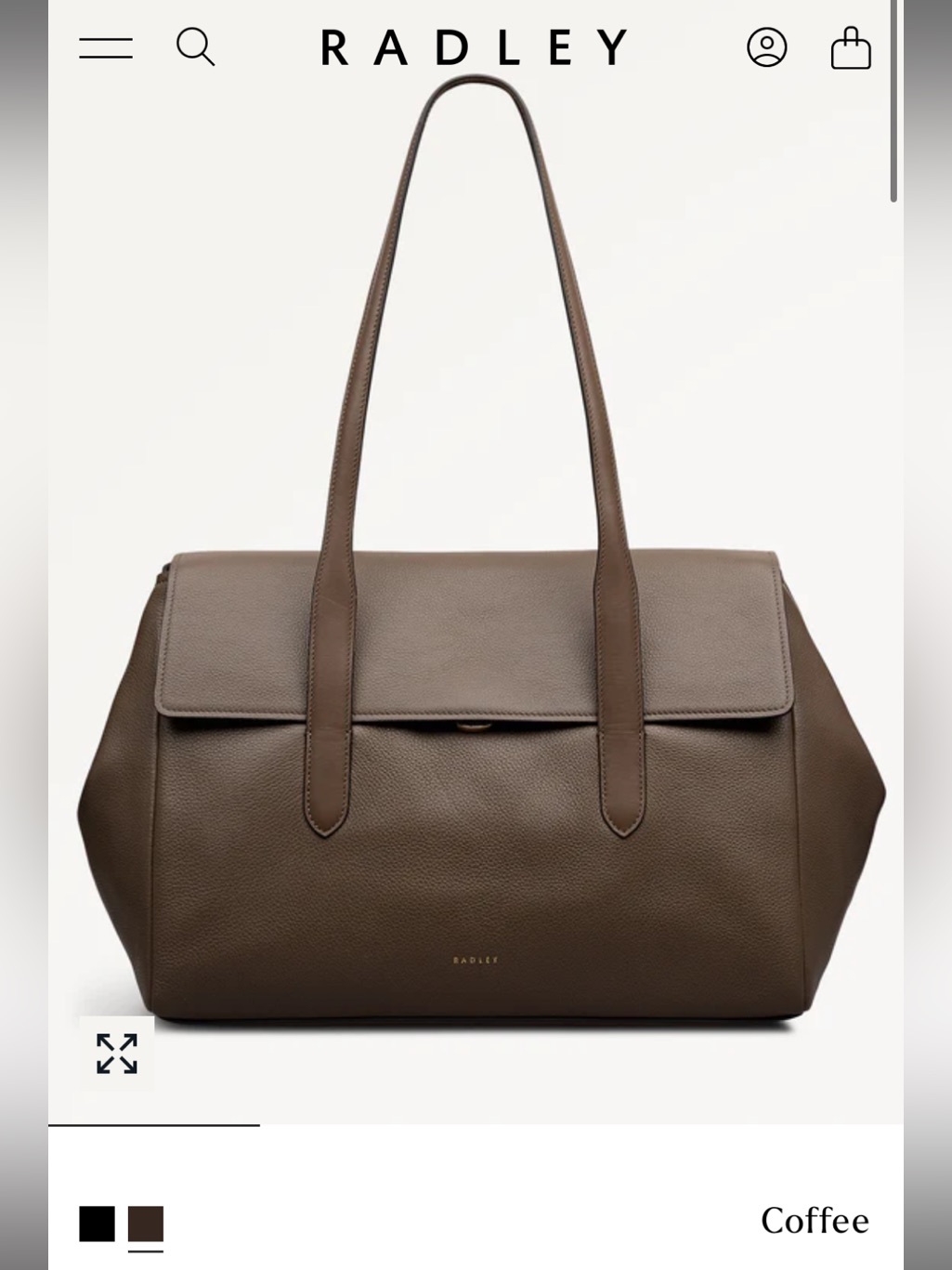 Radley London Coffee Brown Leather Tote